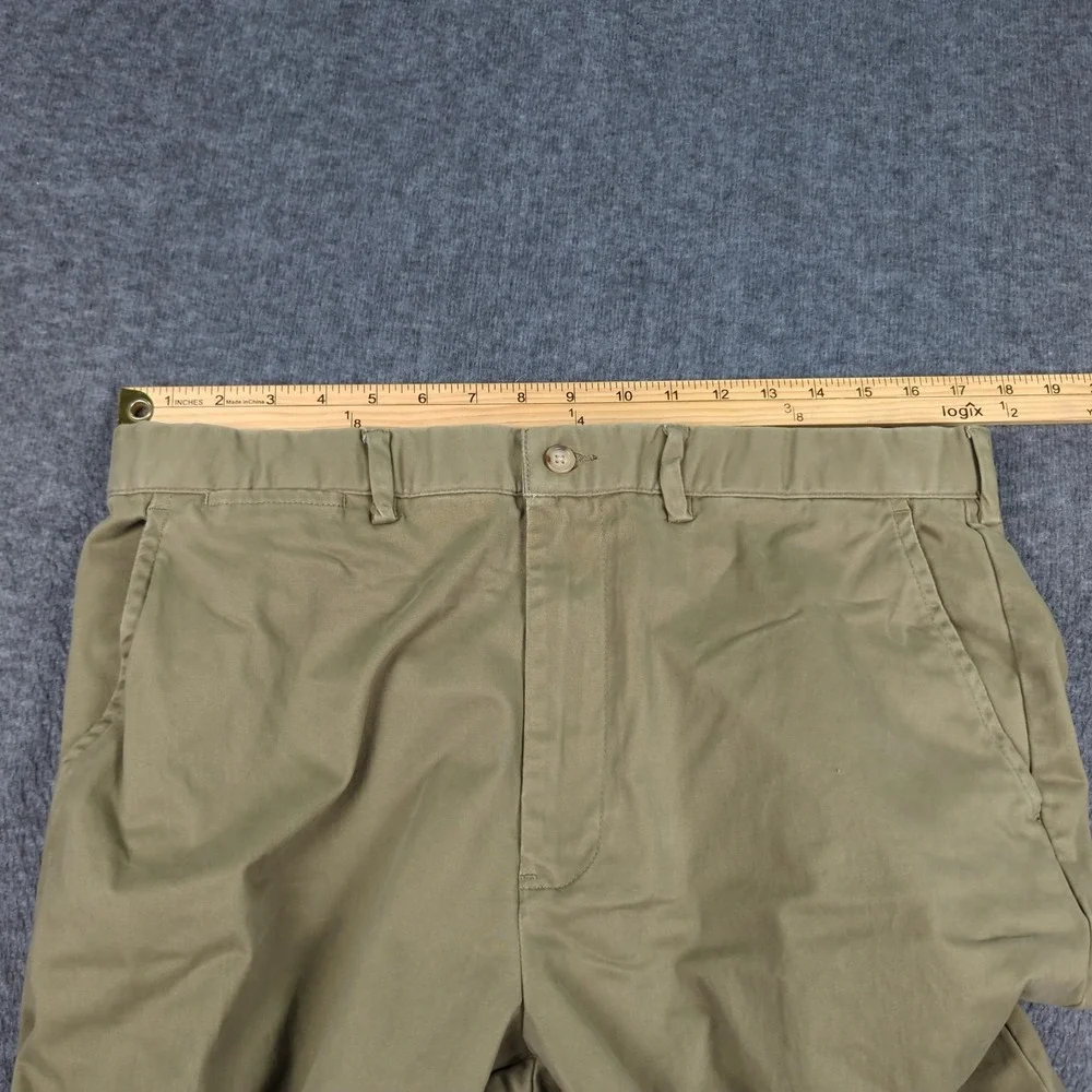 Polo Ralph Lauren Pants Mens 34x32 Khaki Green Casual‎ Preppy Flat Front Office